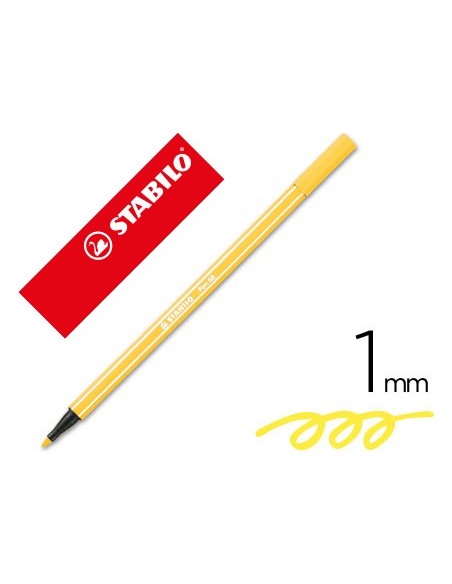 ROTULADOR STABILO ACUARELABLE PEN 68 AMARILLO 1 MM