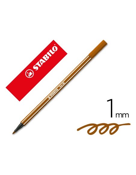 ROTULADOR STABILO ACUARELABLE PEN 68 MARRON 1 MM