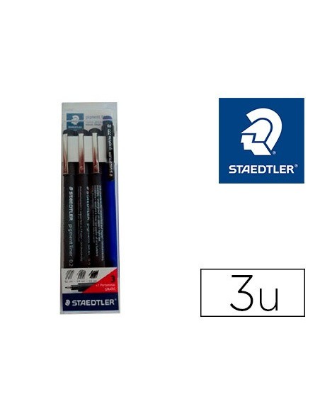ROTULADOR STAEDTLER MICRO NG.BOLSA 3UD.0,2 -0,4- 0,8MM+PORTAMINAS 777