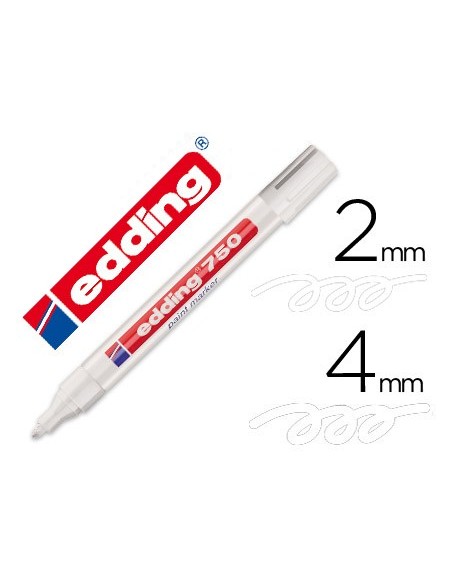 ROTULADOR EDDING PUNTA FIBRA 750 BLANCO PUNTA REDONDA 3,5 MM