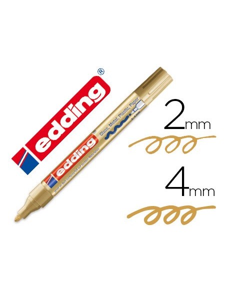 ROTULADOR EDDING PUNTA FIBRA 750 ORO PUNTA REDONDA 3,5 MM