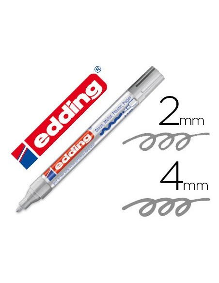 ROTULADOR EDDING PUNTA FIBRA 750 PLATA PUNTA REDONDA 3,5 MM