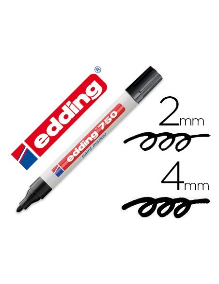 ROTULADOR EDDING PUNTA FIBRA 750 NEGRO PUNTA REDONDA 3,5 MM