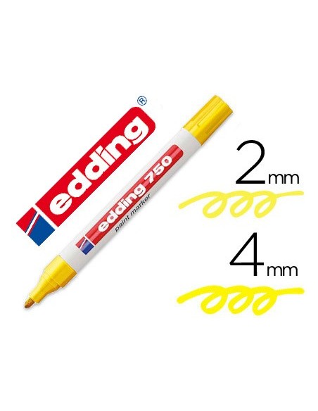ROTULADOR EDDING PUNTA FIBRA 750 AMARILLO PUNTA REDONDA 3,5 MM
