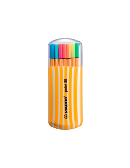 ROTULADOR STABILO PUNTA FIBRA POINT 88 ZEBRUI 20 COL.SURT.8820-022