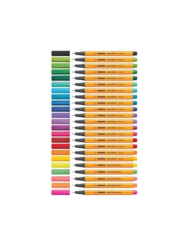 ROTULADOR STABILO PUNTA FIBRA POINT 88 MINI 18 COL.SURT.688/18-2