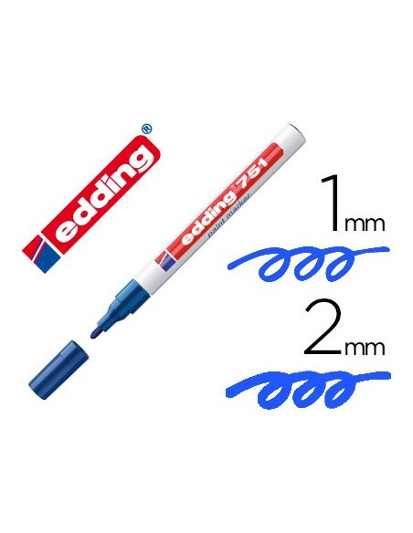 ROTULADOR EDDING PUNTA FIBRA 751 AZUL PUNTA REDONDA 1,5 MM