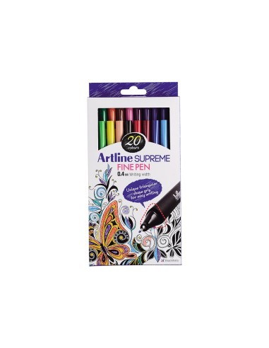 ROTULADOR ARTLINE SUPREME EPFS200 FINE LINER FIBRA 0,4MM 20 UD.SURT.
