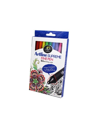 ROTULADOR ARTLINE SUPREME EPFS200 FINE LINER FIBRA 0,4MM 10 UD.SURT.