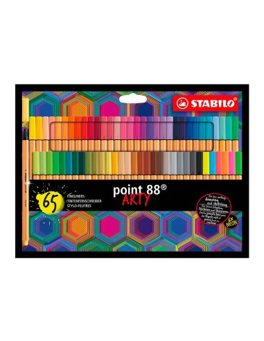 ROTULADOR STABILO POINT 88 FIBRA ARTY LINE  CARTON 65 UD.SURT.