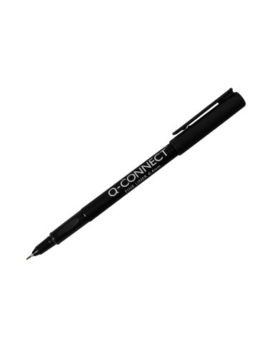 ROTULADOR Q-CONNECT PUNTA DE FIBRA FINE LINER NEGRO 0.4 MM