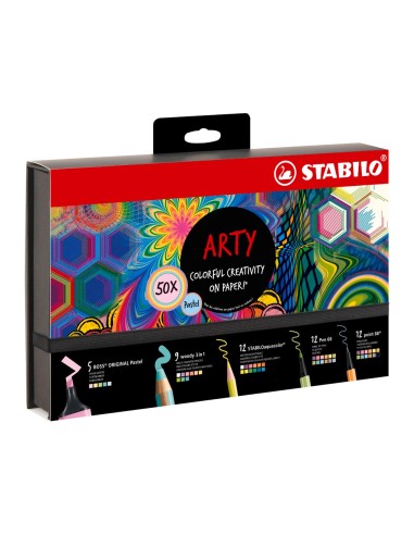 SET STABILO CREATIVO ARTY LINE PASTEL 50 UD.SURTIDAS