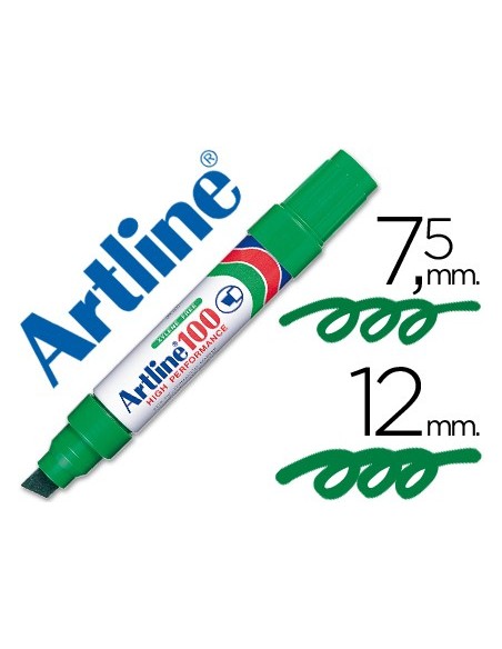 ROTULADOR ARTLINE MARCADOR PERM.100 VER PUNTA BISELADA