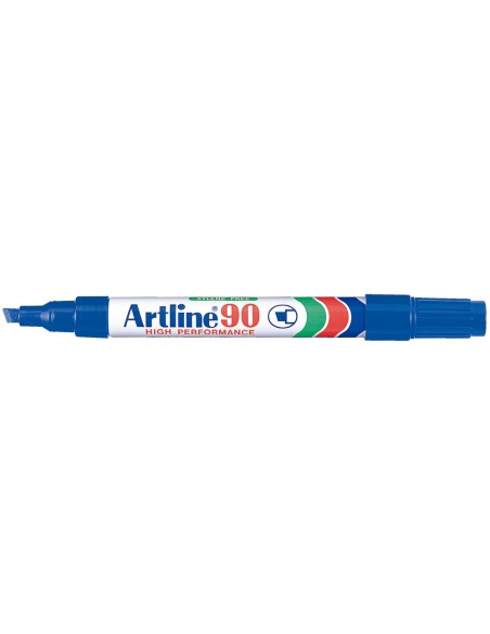 ROTULADOR ARTLINE MARCADOR PERM.EK-90 AZUL PUNTA BISELADA 5 MM PAPEL