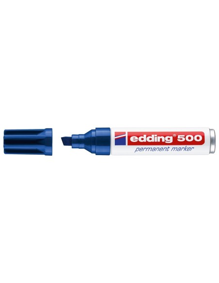 ROTULADOR EDDING MARCADOR PERM.500 AZUL PUNTA BISELADA 7 MM
