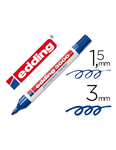 ROTULADOR EDDING MARCADOR PERM.3000 AZUL PUNTA RED.3 MM