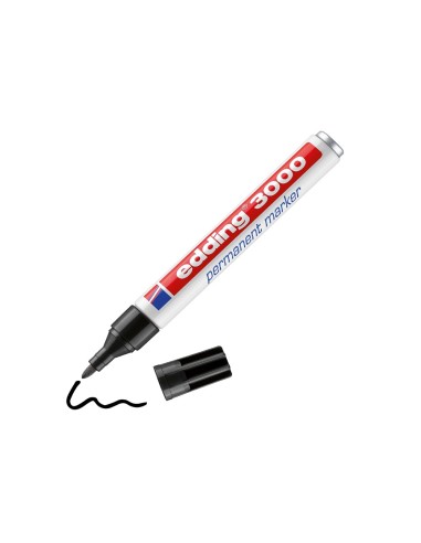 ROTULADOR EDDING MARCADOR PERM.3000 NEGRO PUNTA RED.3 MM
