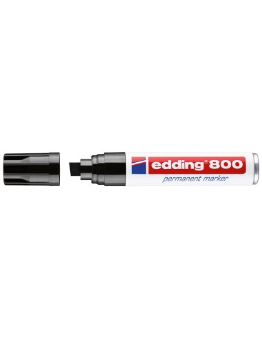 ROTULADOR EDDING MARCADOR PERM.800 NEGRO PUNTA BISELADA 12 MM