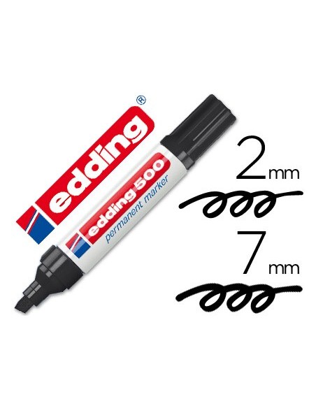 ROTULADOR EDDING MARCADOR PERM.500 NEGRO PUNTA BISELADA 7 MM