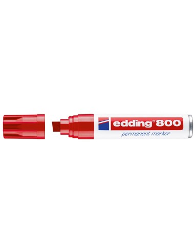 ROTULADOR EDDING MARCADOR PERM.800 ROJO PUNTA BISELADA 12 MM