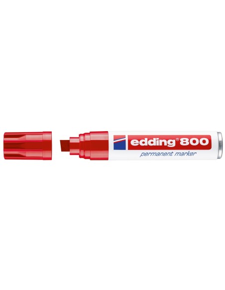 ROTULADOR EDDING MARCADOR PERM.800 ROJO PUNTA BISELADA 12 MM