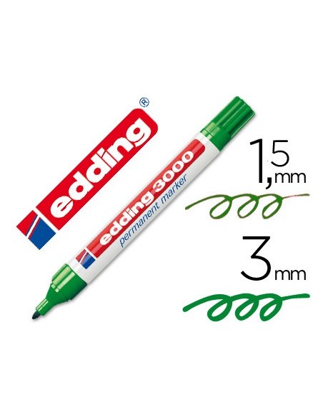 ROTULADOR EDDING MARCADOR PERM.3000 VER PUNTA RED.3 MM