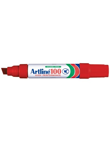 ROTULADOR ARTLINE MARCADOR PERM.100 ROJO PUNTA BISELADA