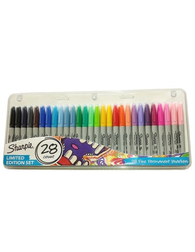 ROTULADOR SHARPIE PERMANENTE PUNTA FINA CAJA 28 UD.SURT.
