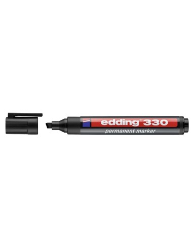 ROTULADOR EDDING MARCADOR PERM 330 NEGRO PUNTA BISELADA 1-5 MM RECARG