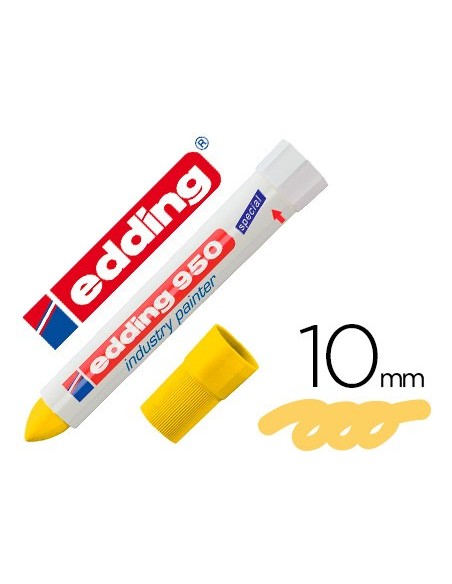 ROTULADOR EDDING PERM.950 PASTA OPACA AM.PUNTA RED.10MM SUP. OXIDO