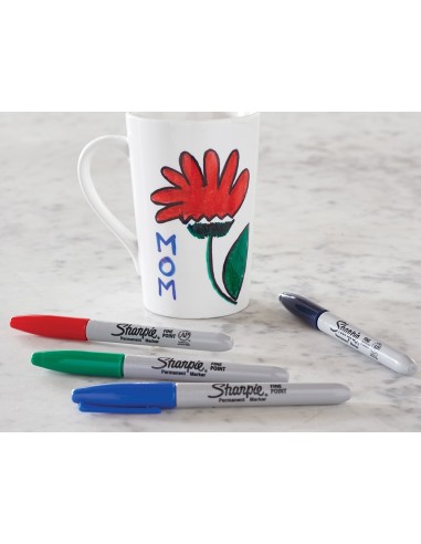 ROTULADOR SHARPIE PERMANENTE FINO 4 UD.ESTANDAR SURT.