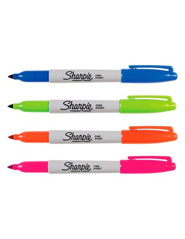 ROTULADOR SHARPIE PERMANENTE FINO 4 UD.FANTASIA SURT.