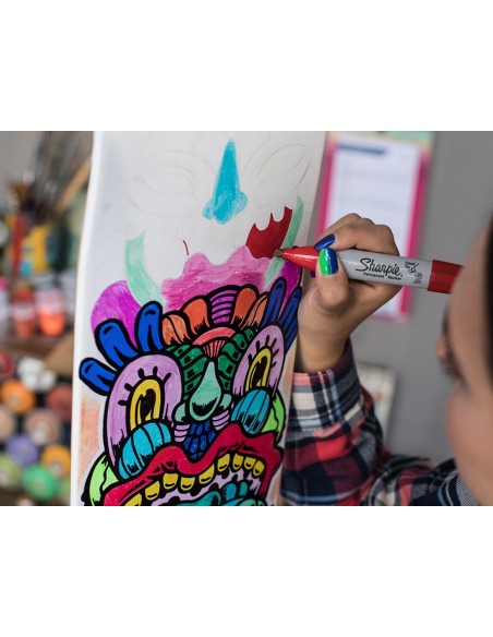 ROTULADOR SHARPIE PERMANENTE FINO 4 UD.FANTASIA SURT.