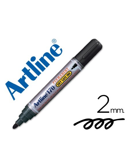 ROTULADOR ARTLINE MARCADOR PERM.170 NEGRO PUNTA RED.2 MM ANTISECADO