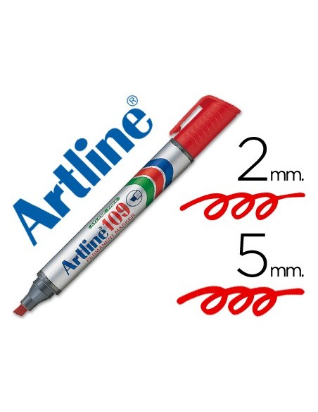 ROTULADOR ARTLINE MARCADOR PERM.109 ROJO PUNTA BISELADA