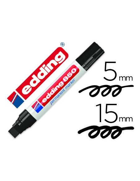 ROTULADOR EDDING MARCADOR PERMANENTE 850 NEGRO PUNTA BISELADA 16 MM