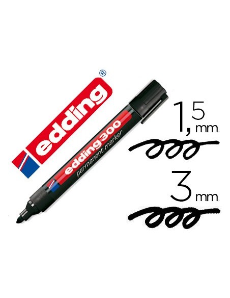 ROTULADOR EDDING MARCADOR PERM 300 NEGRO PUNTA RED.1.5 MM
