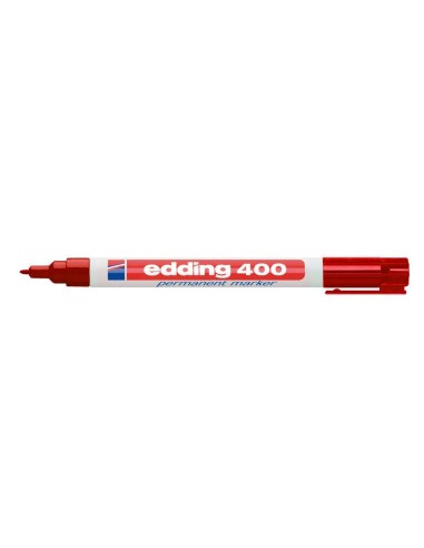 ROTULADOR EDDING MARCADOR PERMANENTE 400 ROJO PUNTA REDONDA 1 MM