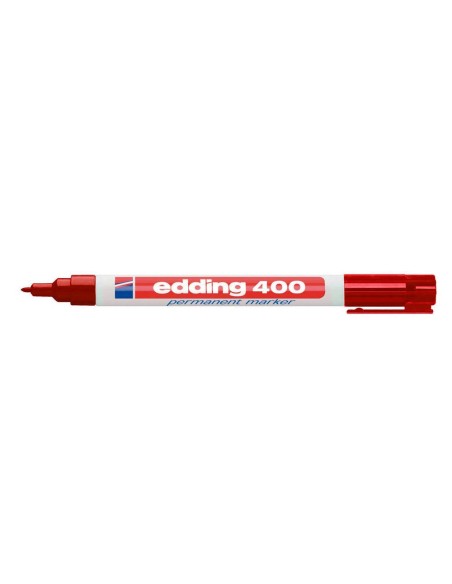 ROTULADOR EDDING MARCADOR PERMANENTE 400 ROJO PUNTA REDONDA 1 MM