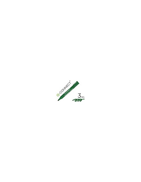ROTULADOR Q-CONNECT MARCADOR PERMANENTE VERDE PUNTA REDONDA 3.0 MM
