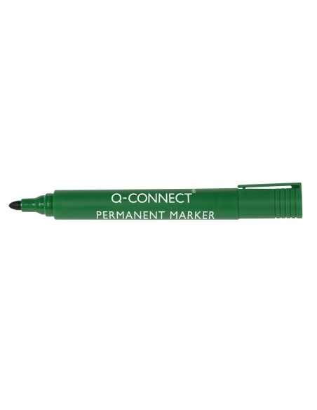 ROTULADOR Q-CONNECT MARCADOR PERMANENTE VERDE PUNTA REDONDA 3.0 MM
