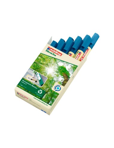 ROTULADOR EDDING 21 PERM.ECOLINE 90% RECI.AZ. RED.1,5-3MM RECARGABLE