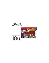 ROTULADOR SHARPIE PERMANENTE FINO PK.VUELTA AL COLE PEZ 18 UD.SURT. 2