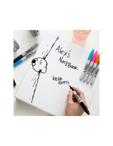 ROTULADOR SHARPIE PERMANENTE FINO PK.VUELTA AL COLE PEZ 18 UD.SURT.