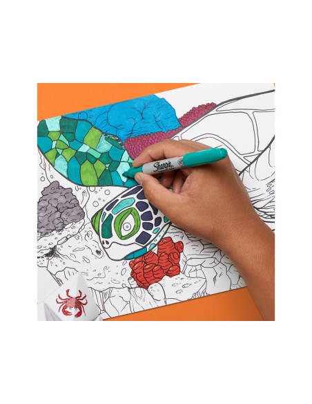 ROTULADOR SHARPIE PERMANENTE FINO PK.VUELTA AL COLE PEZ 18 UD.SURT.