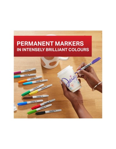 ROTULADOR SHARPIE PERMANENTE FINO PK.VUELTA AL COLE PEZ 18 UD.SURT.