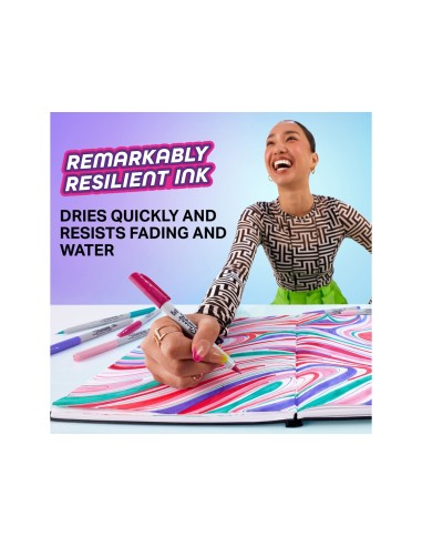 ROTULADOR SHARPIE PERMANENTE FINO GLAM POP 5 UD.SURT.