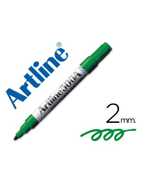 ROTULADOR ARTLINE PIZARRA EK-500 VER PUNTA RED.2 MM RECARGABLE