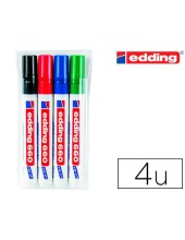 ROTULADOR EDDING PIZARRA BL.660 BLISTER  4U COLORES SURTIDOS