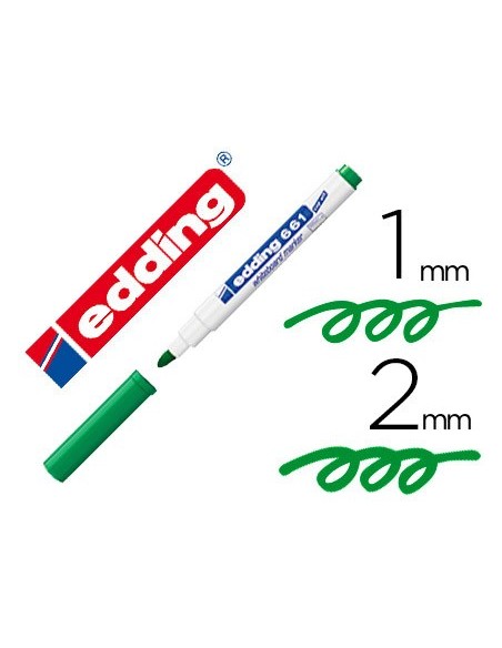 ROTULADOR EDDING  PIZARRA BLANCA 661 VE. PUNTA RED 1-2MM RECARGABLE